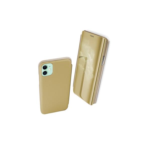 FUNDA CARCASA FLIP COVER DORADO PARA IPHONE 11