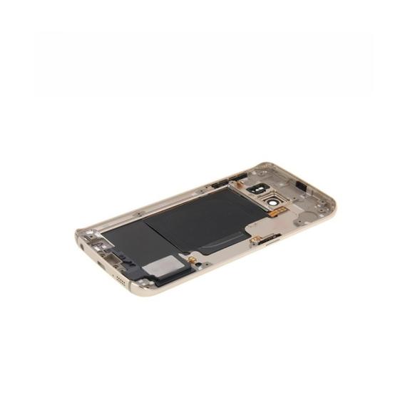 Marco para Samsung Galaxy S6 Edge con tapa dorado
