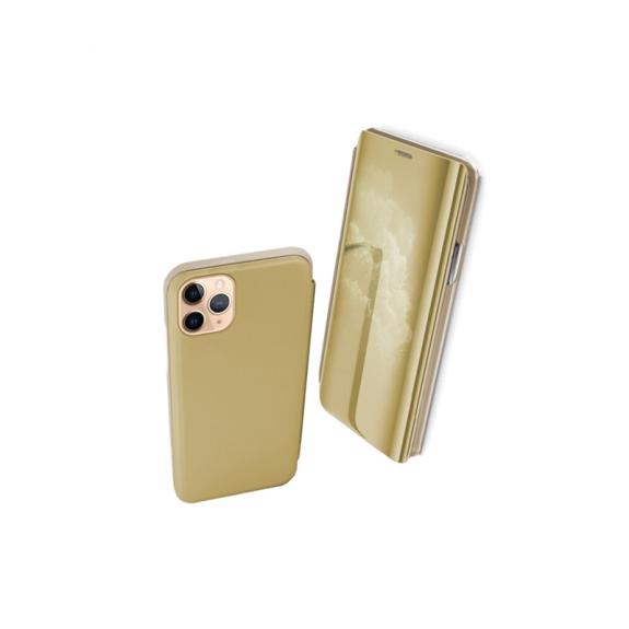 FUNDA CARCASA FLIP COVER DORADO PARA IPHONE 11 PRO