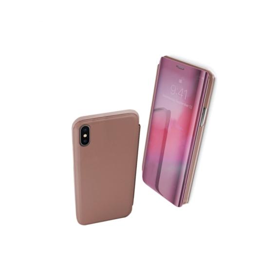 FUNDA CARCASA FLIP COVER ROSADO PARA IPHONE X / XS