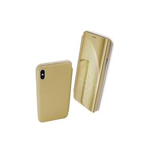 FUNDA CARCASA FLIP COVER DORADO PARA IPHONE XS MAX