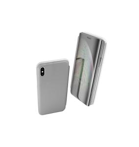 FUNDA CARCASA FLIP COVER PLATA PARA IPHONE XS MAX