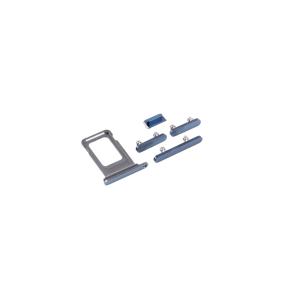 Bandeja dual SIM y botones para iPhone 12 Pro Max azul