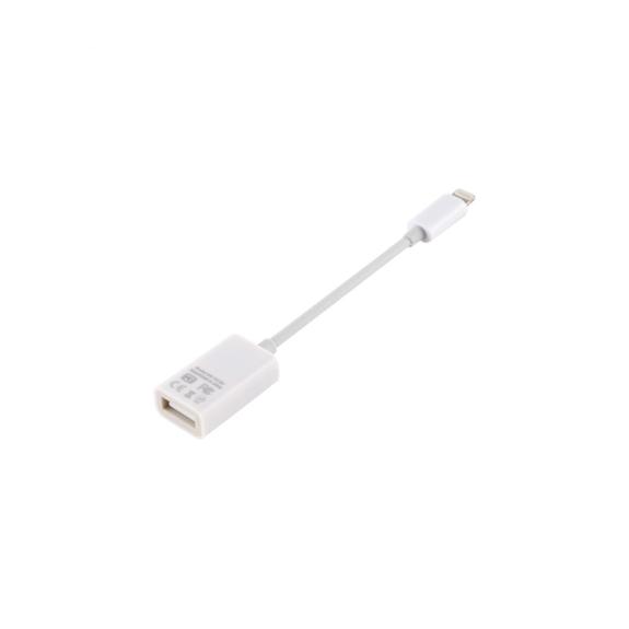 ADAPTADOR CONECTOR MACHO TIPO LIGHTNING A CONECTOR HEMBRA USB