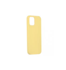 FUNDA DE SILICONA SUAVE COLOR AMARILLO PARA IPHONE 12 MINI