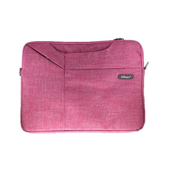 FUNDA UNIVERSAL DE TELA ROSA C/CREMALLERA PARA TABLET DE 13.3"