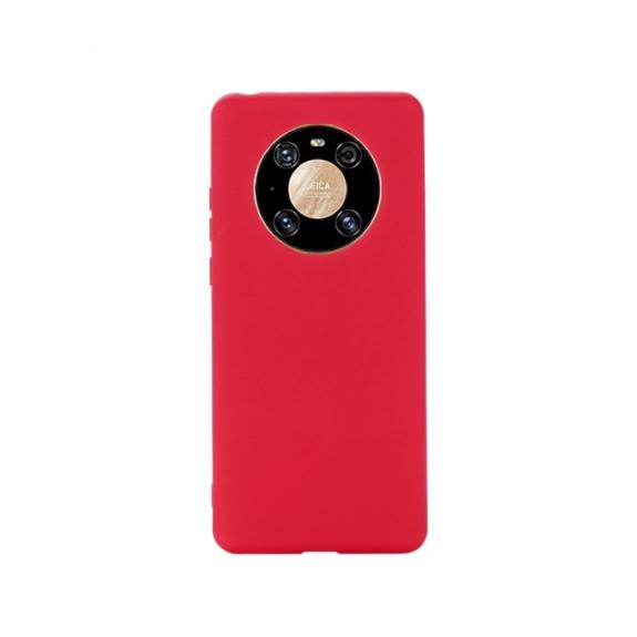 FUNDA DE SILICONA SUAVE COLOR ROJO HUAWEI MATE 40 PRO PLUS