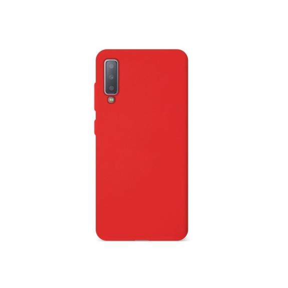 FUNDA DE SILICONA SUAVE COLOR ROJO SAMSUNG GALAXY A7 2018