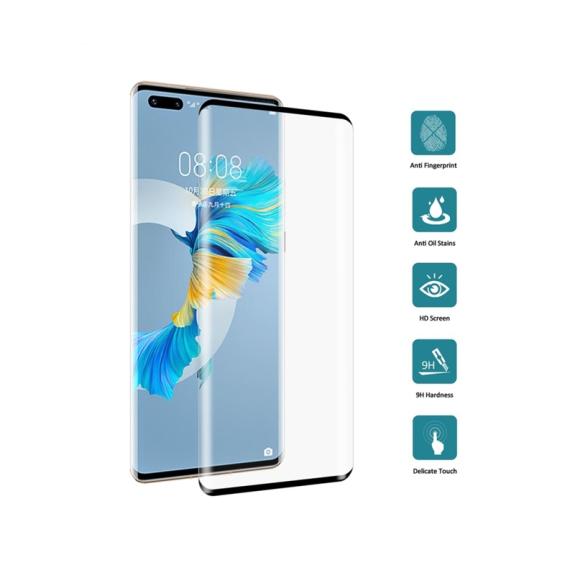 CRISTAL TEMPLADO 3D PARA HUAWEI MATE 40 PRO TRANSPARENTE