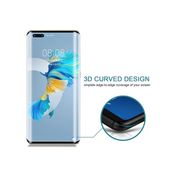 CRISTAL TEMPLADO 3D PARA HUAWEI MATE 40 PRO TRANSPARENTE