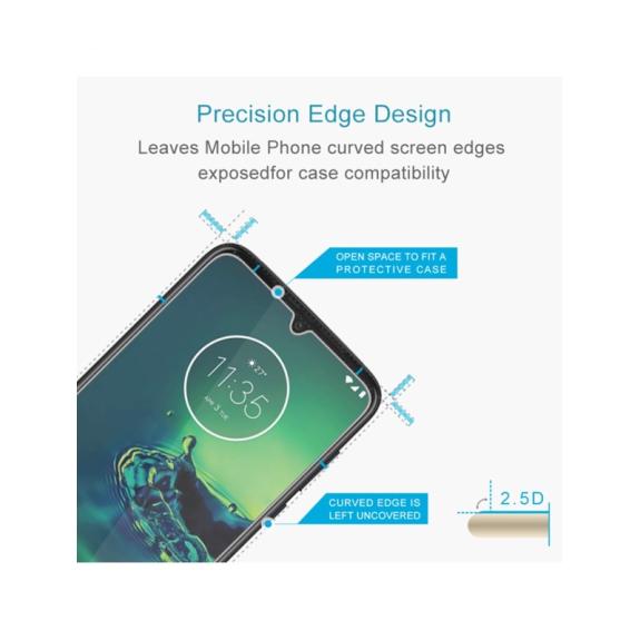 CRISTAL TEMPLADO 2.5D PARA MOTOROLA G8 PLUS TRANSPARENTE