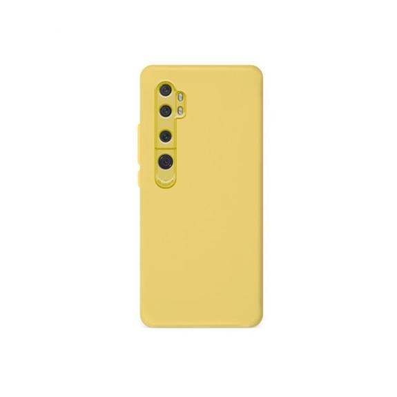 FUNDA DE SILICONA CAMARA 3D AMARILLO PARA XIAOMI MI NOTE 10 LITE