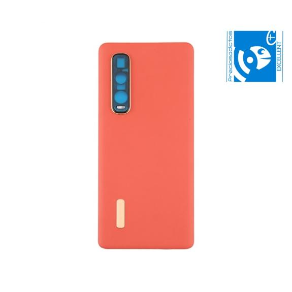 TAPA CUBRE BATERIA CON LENTE PARA OPPO FIND X2 PRO NARANJA