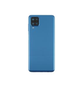 Tapa para Samsung Galaxy A12 azul con embellecedor