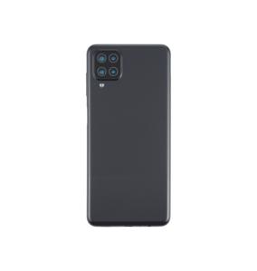 Tapa para Samsung Galaxy A12 negro con embellecedor