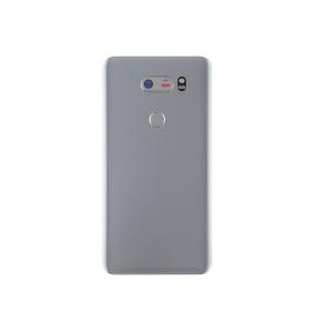 TAPA TRASERA CON LENTE Y SENSOR FINGERPRINT PARA LG V30 PLATA