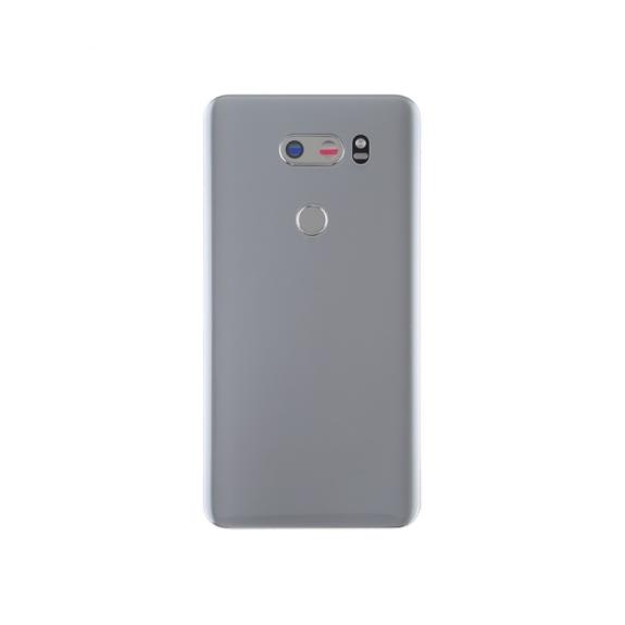 TAPA TRASERA CON LENTE Y SENSOR FINGERPRINT PARA LG V30 PLATA