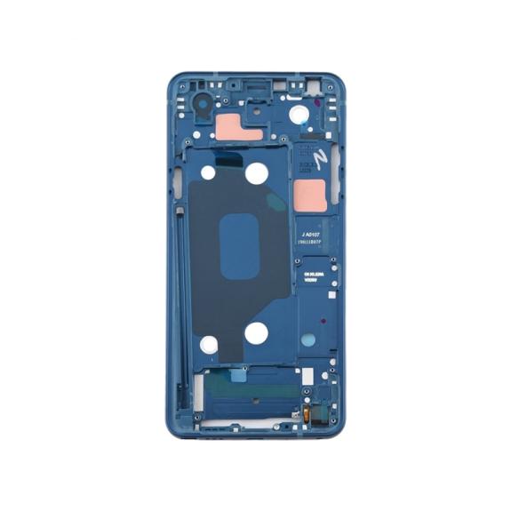 MARCO FRONTAL CHASIS CUERPO CENTRAL PARA LG Q STYLO 4 AZUL