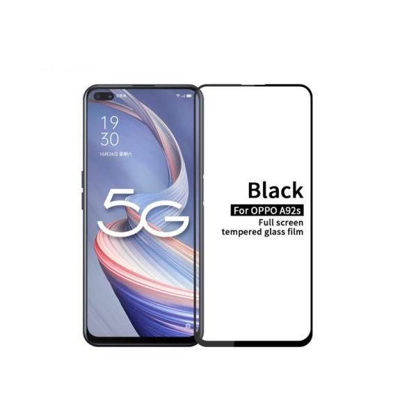 PROTECTOR DE PANTALLA CRISTAL TEMPLADO 2.5D NEGRO PARA OPPO A92S