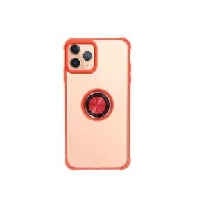 Red gel anti-roll case + magnet and ring for iPhone 12 / Pro