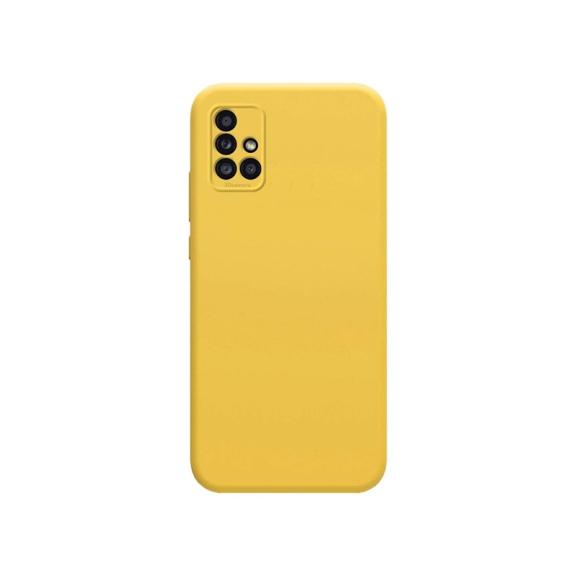 FUNDA SILICONA SUAVE AMARILLO + CAMARA PARA SAMSUNG GALAXY M31S