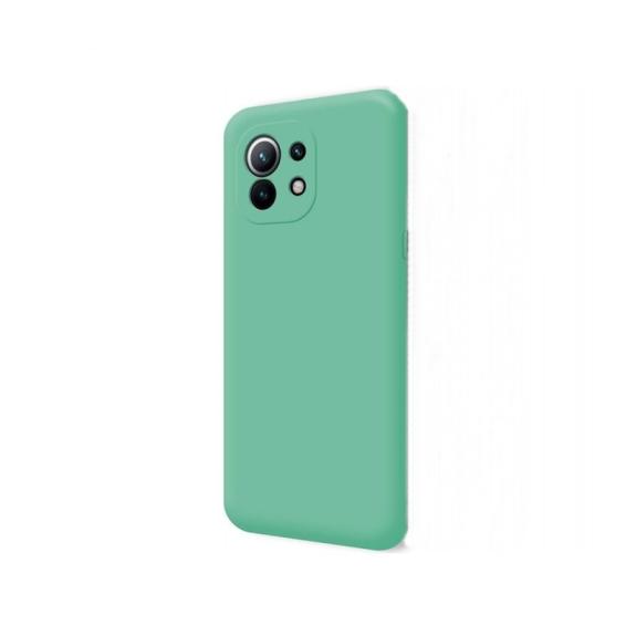 FUNDA DE SILICONA SUAVE TURQUESA CON CAMARA 3D PARA XIAOMI MI11