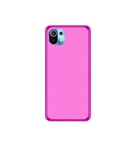 FUNDA DE SILICONA SUAVE FUCSIA CON CAMARA 3D PARA XIAOMI MI11