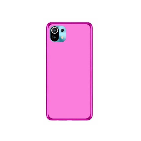 FUNDA DE SILICONA SUAVE FUCSIA CON CAMARA 3D PARA XIAOMI MI11