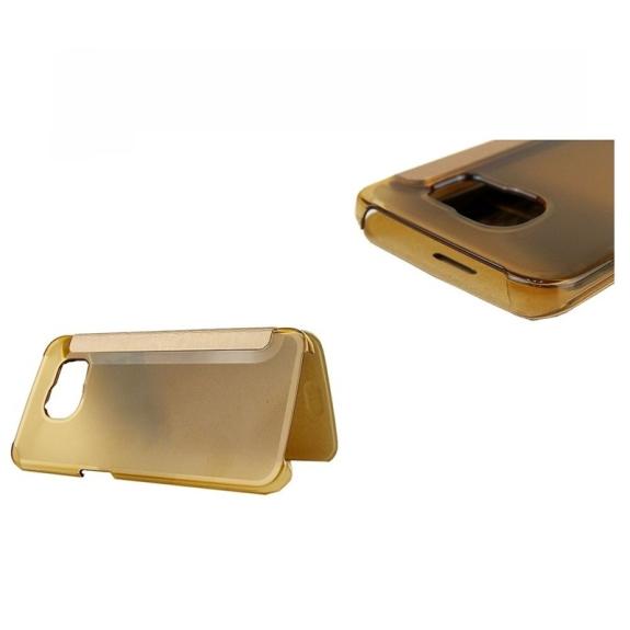 FUNDA COMPLETA CON COVER DORADO PARA SAMSUNG GALAXY S6EDGE G925F