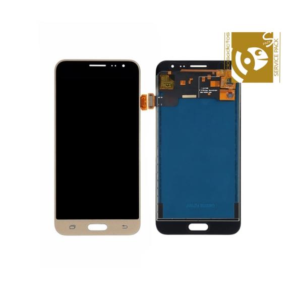 Pantalla para Samsung Galaxy J3 2016 dorado SERVICE PACK