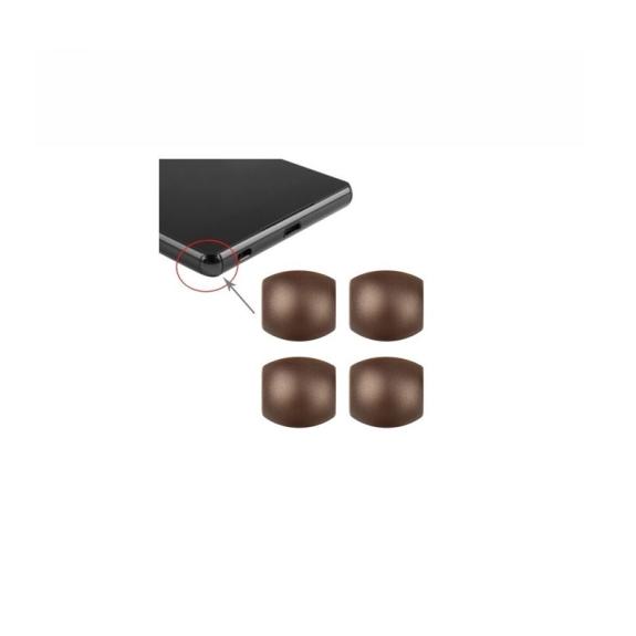 JUEGO TAPONES ESQUINAS DEL MARCO PARA SONY XPERIA Z3 BRONCE