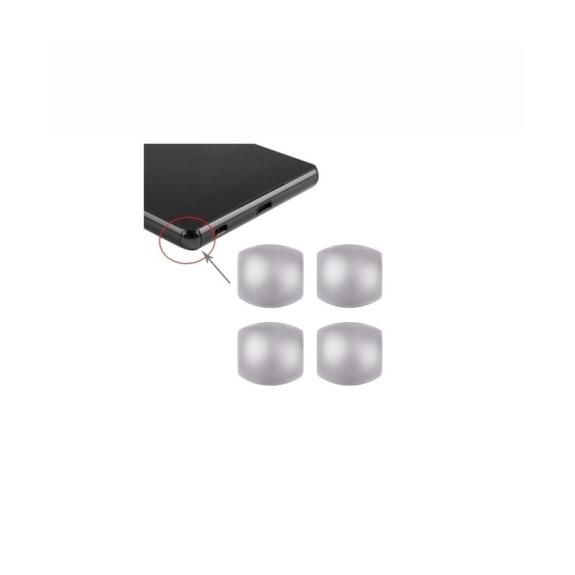 KIT TAPONES ESQUINAS DEL MARCO PARA SONY XPERIA Z3 PLATEADO