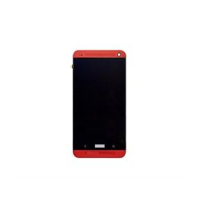 PANTALLA TACTIL LCD COMPLETA PARA HTC ONE E8 ROJO CON MARCO