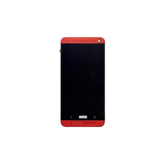 PANTALLA TACTIL LCD COMPLETA PARA HTC ONE E8 ROJO CON MARCO