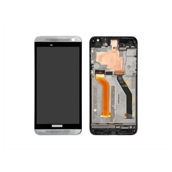 PANTALLA TACTIL LCD  COMPLETA PARA HTC ONE E9 PLATEADO CON MARCO