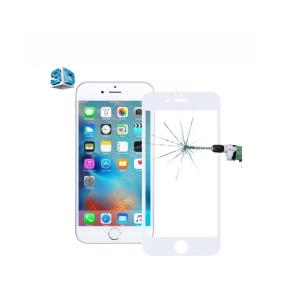 PROTECTOR CRISTAL TEMPLADO 3D PARA IPHONE 6 Y 6S BLANCO