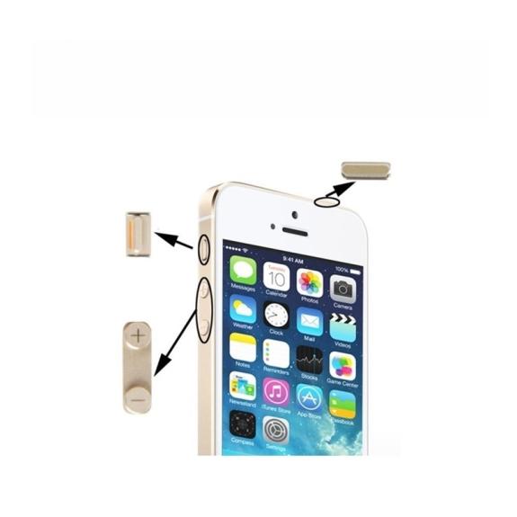 Botones laterales para iPhone 5s dorado