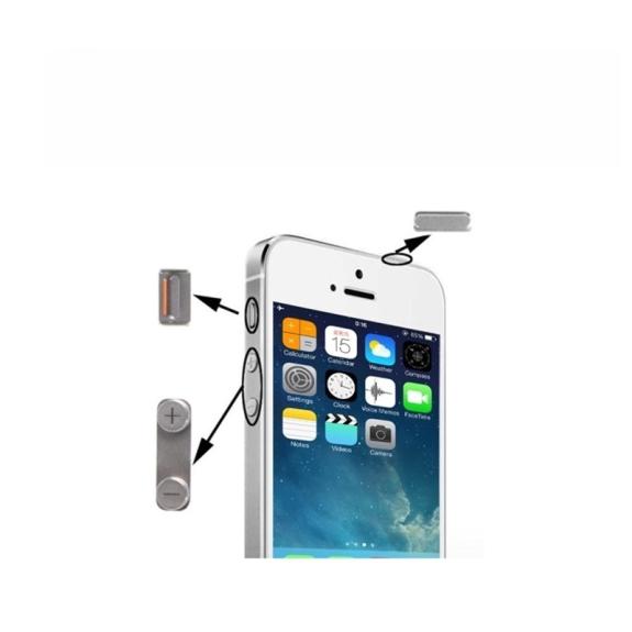 Botones laterales para iPhone 5s gris