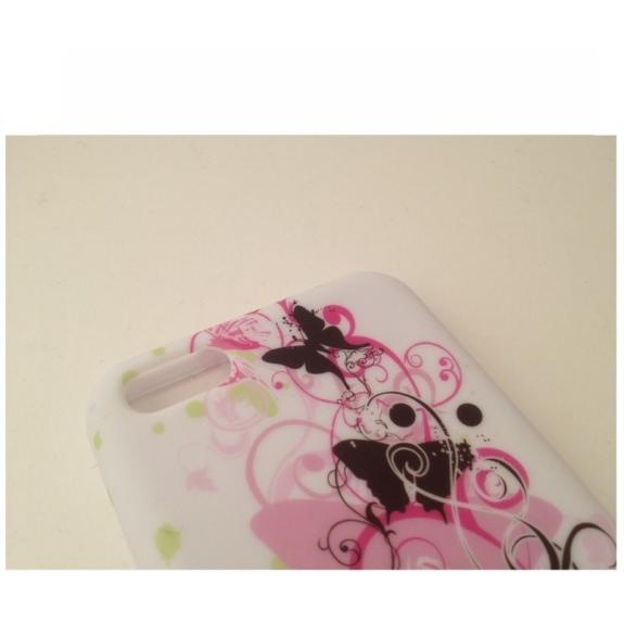 FUNDA CARCASA PARA IPHONE 5C DISEÑO FLORES BLANCO