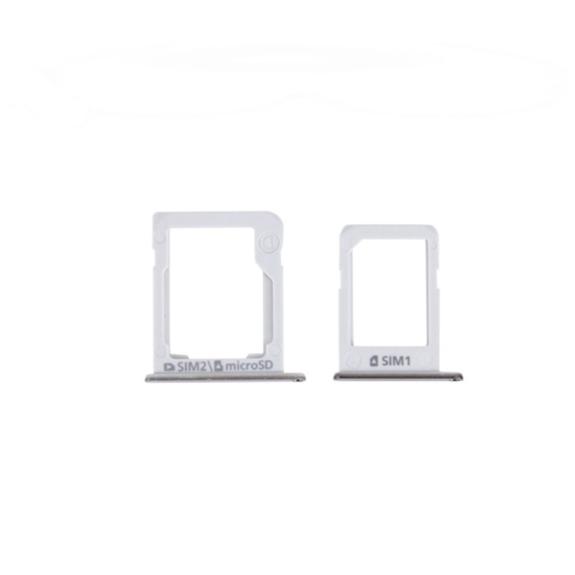 Bandeja SIM + SD para Samsung Galaxy E5 plateado