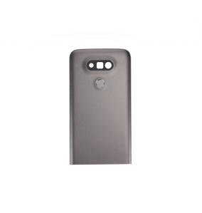 TAPA TRASERA CON BOTON HOME LECTOR HUELLA PARA LG G5 GRIS-NEGRO