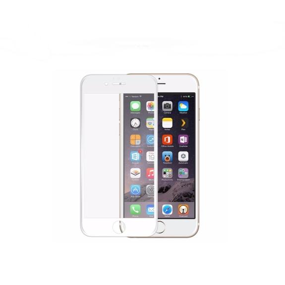 PROTECTOR CRISTAL TEMPLADO 3D PARA IPHONE 6 PLUS/6S PLUS BLANCO