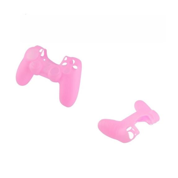 FUNDA SILICONA PARA MANDO PLAY STATION 4 COLOR ROSA