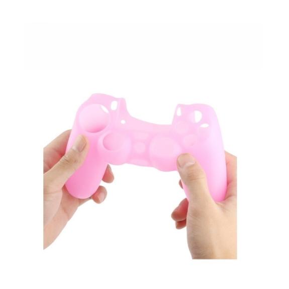 FUNDA SILICONA PARA MANDO PLAY STATION 4 COLOR ROSA