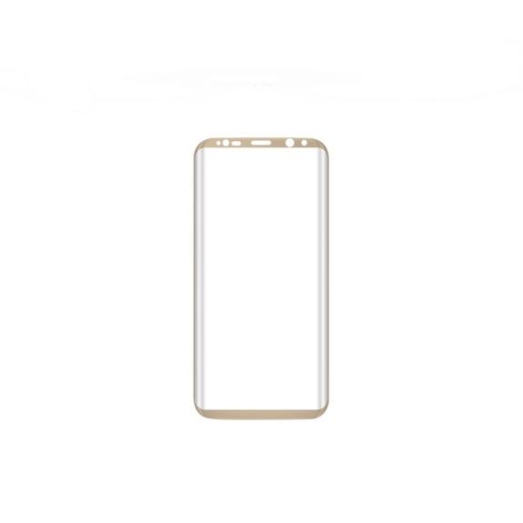 CRISTAL TEMPLADO 3D CURVO PARA SAMSUNG GALAXY S8 DORADO