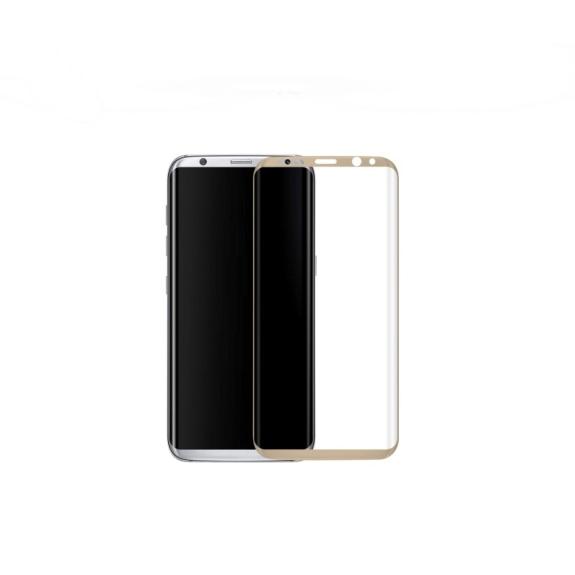 CRISTAL TEMPLADO 3D CURVO PARA SAMSUNG GALAXY S8 DORADO