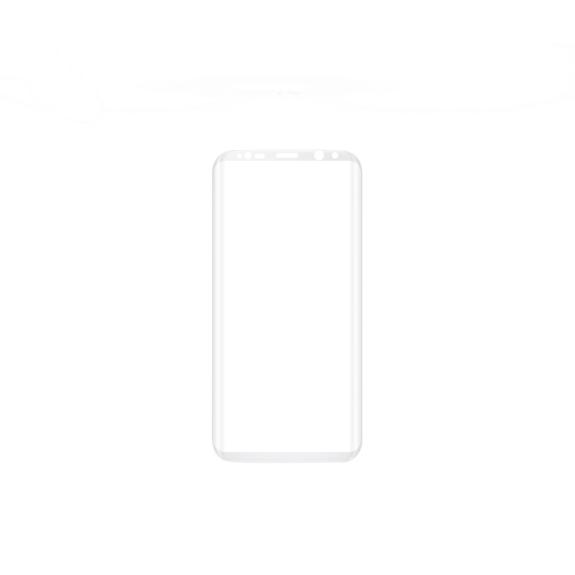 CRISTAL TEMPLADO 3D CURVO PARA SAMSUNG GALAXY S8 BLANCO