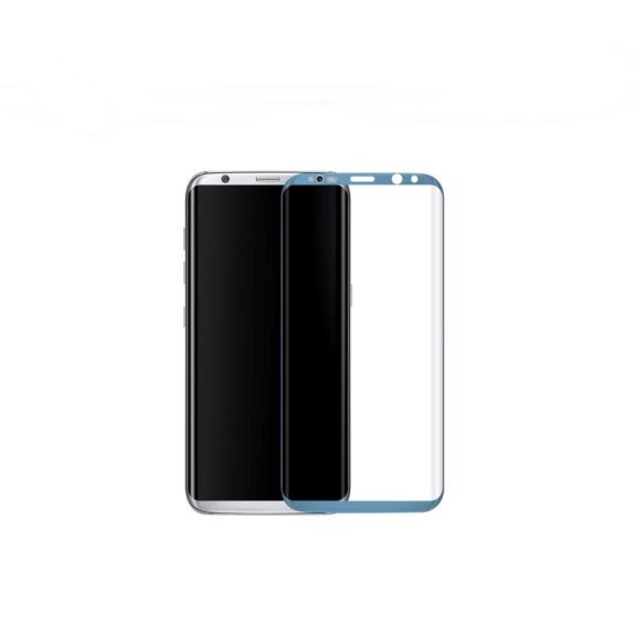 CRISTAL TEMPLADO 3D CURVO PARA SAMSUNG GALAXY S8 PLUS AZUL