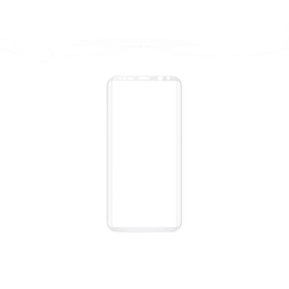 CRISTAL TEMPLADO 3D CURVO PARA SAMSUNG GALAXY S8 PLUS BLANCO