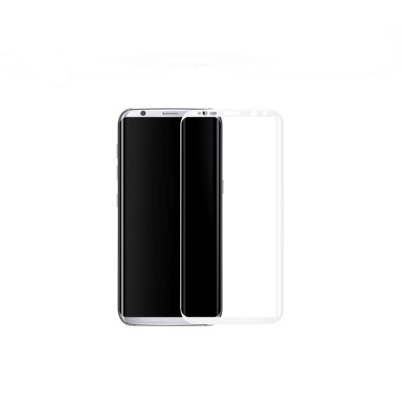 CRISTAL TEMPLADO 3D CURVO PARA SAMSUNG GALAXY S8 PLUS BLANCO